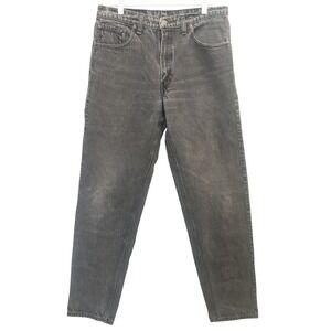 Levi's 550 Men's 34x34 Black Denim Cotton Relaxed Tapered Jeans Vintage Wash